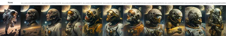astronaut, destroyed moon, by dzawadzki