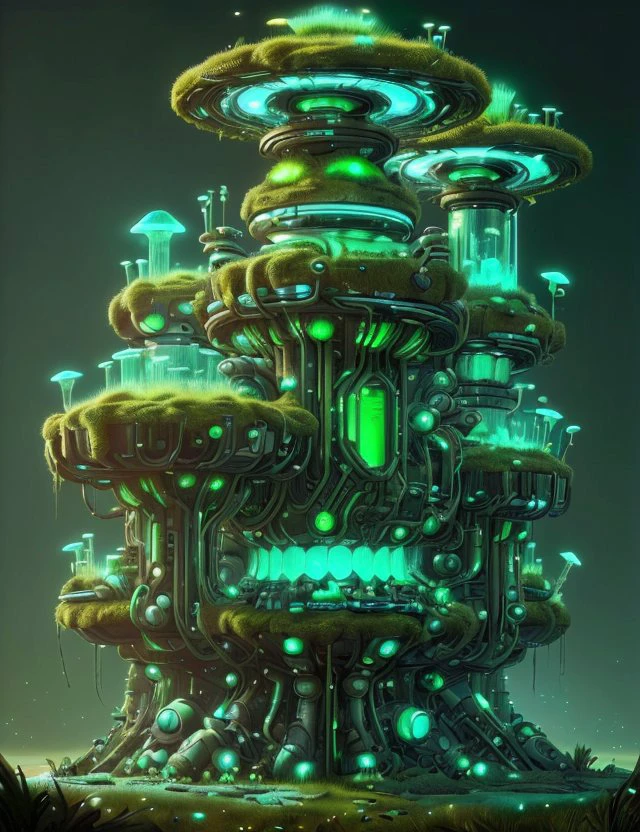 <lora:ExoBioTech:1.0> exobiotech Futuristic Cybernetics Factory, Schist stone, In-Ground Well Lights, Uplighting
