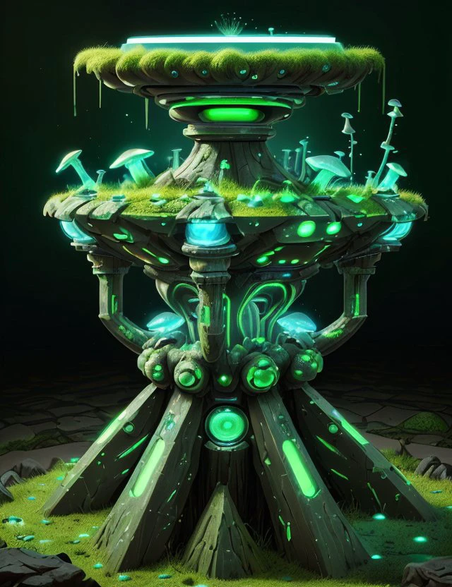 <lora:ExoBioTech:1.0> exobiotech VR Street Sports Arena, Bio-engineered Glow-in-the-dark Paints,Quartzite stone, Chimineas, Rim Lighting