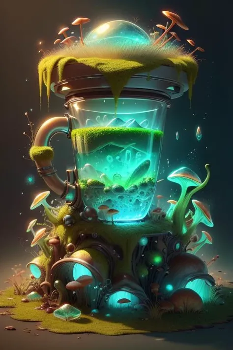 <lora:ExoBioTech-20:1>,exobiotech , scifi,bio ,
cocktail glass ,