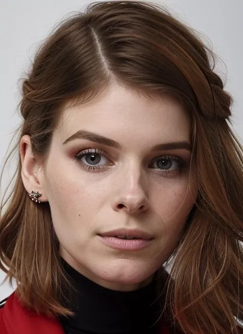 close up portrait of sks woman , by Flora Borsi, style by Flora Borsi, bold, bright colours, ((Flora Borsi)), by Jimmy Nelson, <lora:lora-small-kate-mara-v1:1>