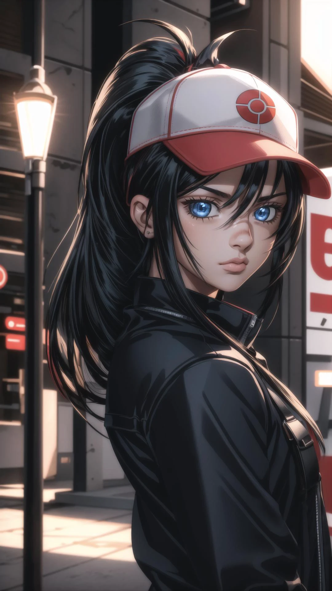<lora:hilda_pokemon:0.8> hilda pokemon, 1girl, baseball cap, high ponytail, long hair, blue eyes, BREAK, <lora:JOJOS_BIZARRE_ADVENTURE_Part5_ComicStyle-000040:0.6>, masterpiece, best quality, extremely detailed, highly quality, 4k, sharp focus, professional, sharp focus, award winning, cinematic lighting, octane render, unreal engine, volumetrics dtx, Wallpaper,