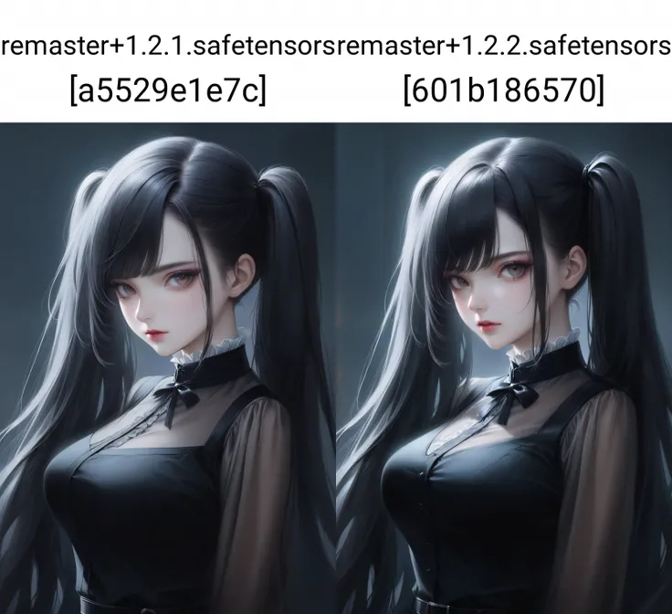 1girl, long hair, large breasts, (realistic:0.2), (gothic:0.9), general, sensitive, see-through shirt, black outfit, inticate, makeup, eyeliner, eyeshadow, black hair, asymmetrical bangs, twintails, absurdly long hair, portrait