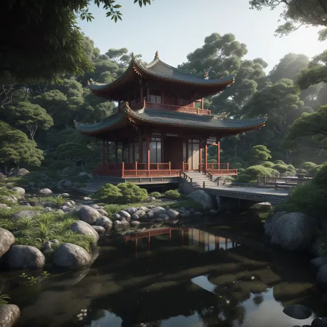 (masterpiece),(high quality), best quality, real,(realistic), super detailed, (full detail),(4k),8k,architecture, building, bush, city, east_asian_architecture, forest, grass, nature, no_humans, outdoors, pagoda, plant, river, scenery, tree, water <lora:XSarchitectural_32ModernChinesestyle:0.3><lora:epiNoiseoffset_v2:1>