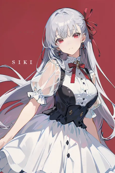 Anime white neko girl with roblox cap, gray shirt, using bored mask, holding cursed dual katana 