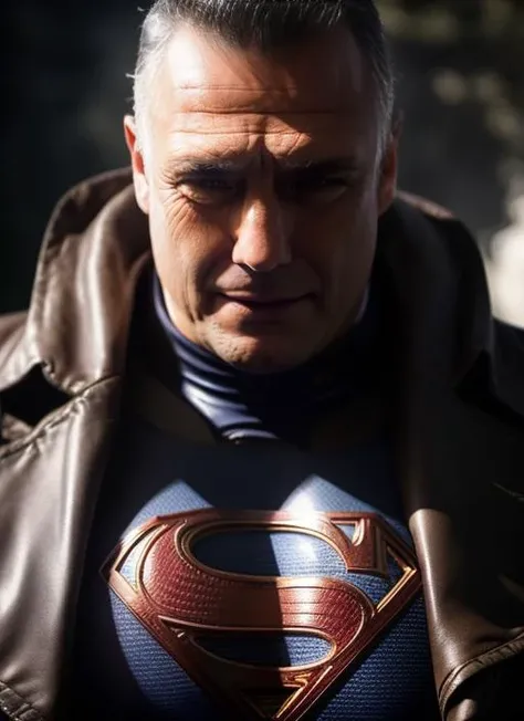 analog style, modelshoot style, superman costume, a photo of sks person (iorio:1) looking at the camera, ((detailed face)), ((canon m50)), ((award winning)), (High Detail), Sharp, 8k, Cinematic lighting, soft lighting, greg rutkowski, trending on artstation, intricate, gothic clothing, victoria secret <lora:iorio:1>