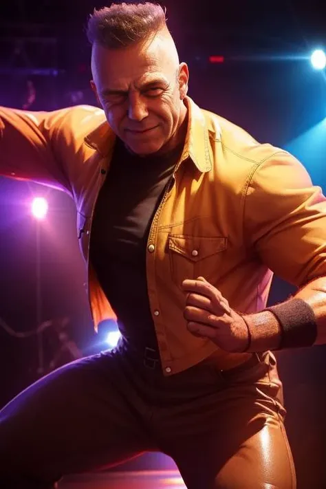 ((iorio)), a (man) dancing on a colorful disco party, (foam), anime style, ((masterpiece)), 8K UHD, <lora:iorio:1>