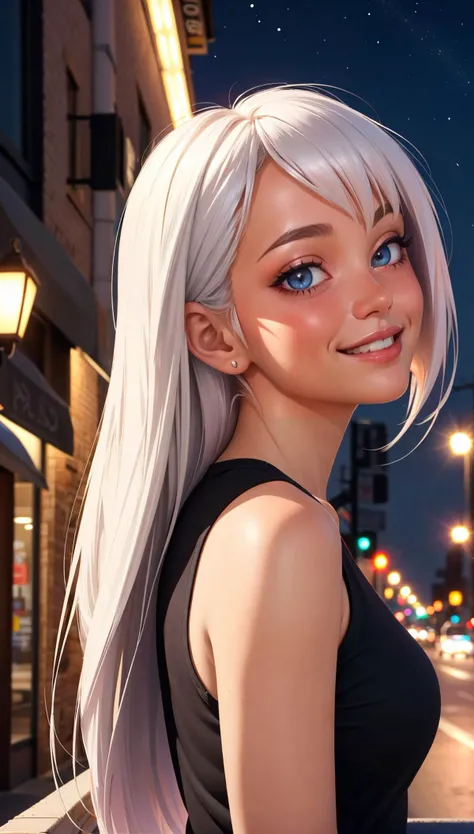 masterpiece, best quality, intricate detail, 1girl, black tank top, urban, street, night, night sky, floating hair, from side, looking at viewer, head tilt, light smile,
masterpiece, best quality, ((intricate)), <lora:breastsizeslideroffset:0.4> <lora:weight_slider_v2:0.> <lora:age_slider_v6:1>