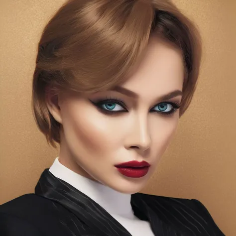 a realistic close-up poster of samburskaya modeling for a photoshoot, glamor makeup, <lora:samburskaya_sdxl_02:1>
