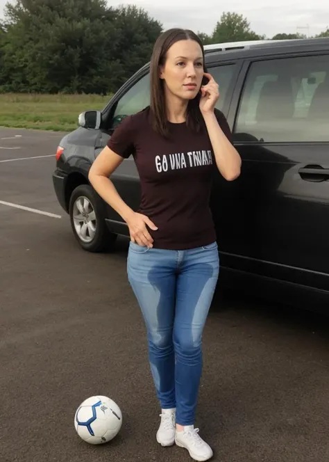 (pp clothes), side view, soccer mom<lora:ppclothesjan19v1:1.2>