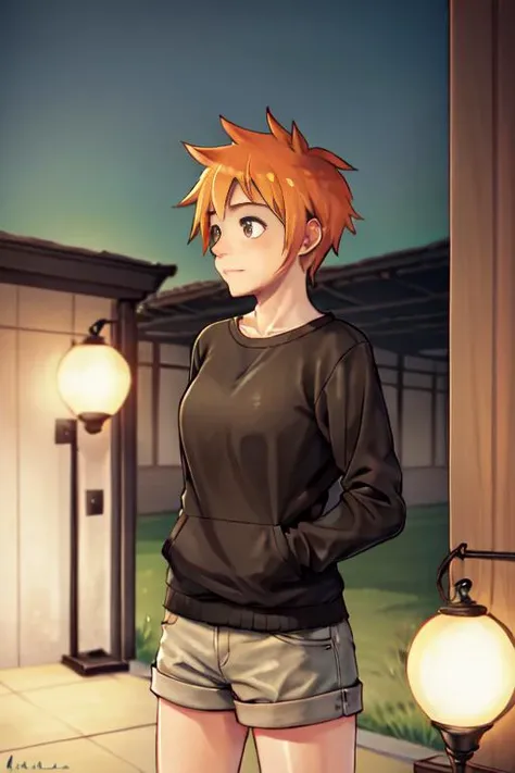 <lora:machi_kyouko-10:0.7>, orange hair, short hair