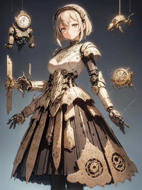(absurdres, highres, ultra detailed, (1girl:1.3),
BREAK
, Warforged, mechanical body, integrated weapons, durable armor, clockwork enhancements, steam-powered strength
BREAK
, naive art, childlike style, playful imagery, simple forms, vibrant colors, emotive expression, untrained aesthetic
BREAK
, music box art, intricate mechanisms, melodic creations, nostalgic charm, delicate craftsmanship, artistic engineering:1.2)