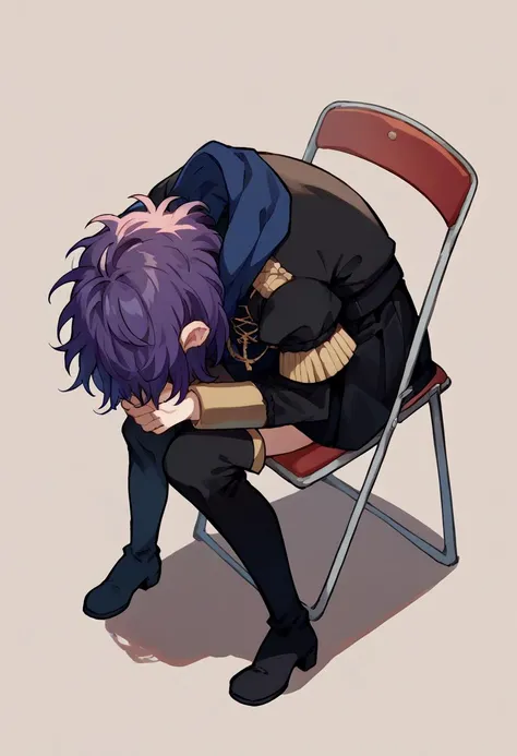 8k,best quality,masterpiece, highest quality, High resolution, SUI1, 1 girl, alone, side ponytail, hoshimachi suisei, small tit, small hips , slim, slender, fingerless gloves, single thigh high, jewelry, single socks, thigh strap, bracelet, blue socks, button, single knee high, plaid dress, blue choker, blue belt, plaid skirt, mini crown, gray skirt, blue ascot, long sleeve, Plaid jacket, cowboy shot, perfect finger, naked face down,(prostration) ,naked dogeza, nude,