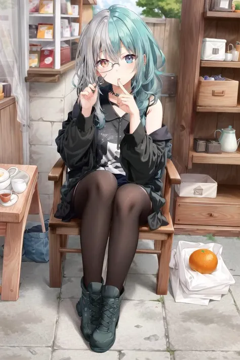 ((best quality)), ((highly detailed)), masterpiece, (detailed eyes, deep eyes), (1girl), (glasses), full body, <lora:hlfcol:1.2>, (hlfcol haired girl with orange and grey hair), heterochromia
