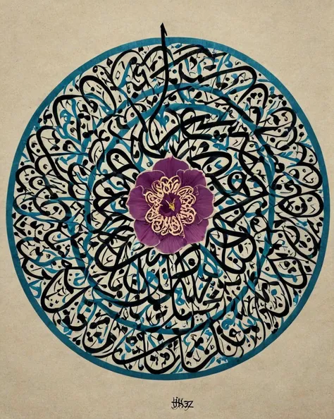 An (entirely made of hsz-Calligraphy:1.9) , Highres, Energetic Orchid, behance HD, <lora:hsz-Calligraphy:1>