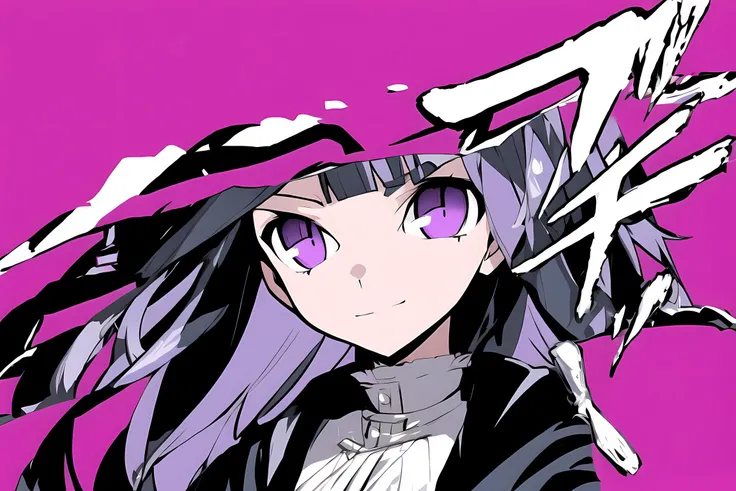 ((best quality)), ((highly detailed)), masterpiece, extremely detailed face, beautiful face, (detailed eyes, deep eyes), (1girl), <lora:ZoneTan:1>, Zone-Tan, purple hair, medium hair, spiral pony tail, blue eyes, mischievous smile, skull hair ornament, collarbone, purple off-shoulder sweater dress, long sleeves, lace panties, pantyhose, black legwear, ((tentacles)), <lora:PersonaCutIn:.8>, Persona Cut In