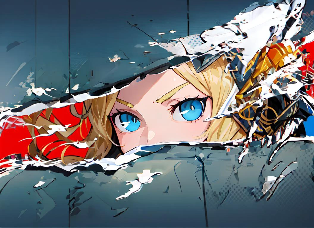 ((best quality)), ((highly detailed)), masterpiece, absurdres, (detailed eyes, deep eyes), (1girl), upper body, <lora:fionnaTheHuman_v10:.4>, Fionnawaifu, long hair, blonde hair, blue eyes, thick thighs, animal hood, fake bunny ears, blue shirt, blue skirt, white thighhighs, (outside, at a town, (6+girls), dusk), <lora:PersonaCutInV2:1>, IncrsPersCutIn, simple background
