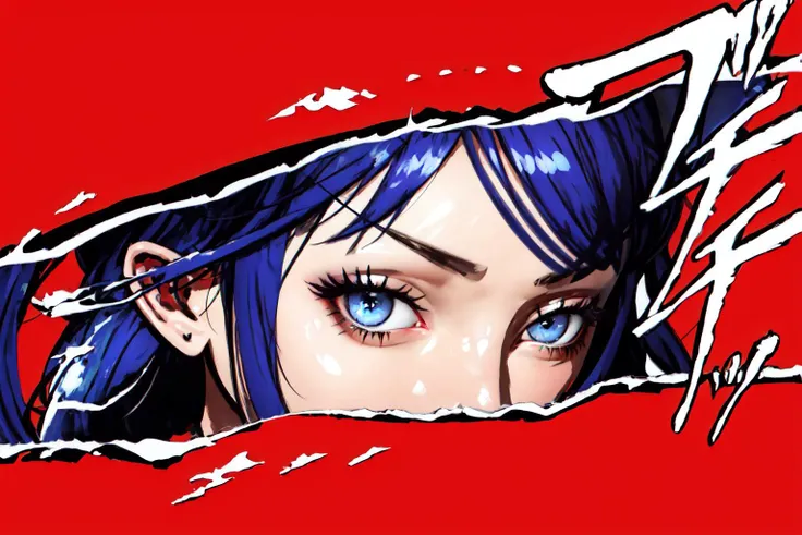 Highly detailed, High Quality, Masterpiece, beautiful, Persona Cut In, <lora:PersonaCutIn-06:1>, 1girl, solo, Raiden_Shogun_\(genshin impact\), Raiden_Shogun:1.2, blue hair, long hair, <lora:Char_GenshinImpact_RaidenShogun:0.8>