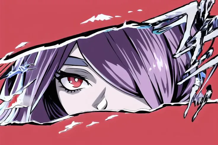 ((best quality)), ((highly detailed)), masterpiece, extremely detailed face, beautiful face, (detailed eyes, deep eyes), (1girl), <lora:sucyManbavaranLORA_sewsyFinal:1>, sucy, sucy_manbavaran, hair over one eye, red eyes, purple hair, Luna Nova Uniform, mushrooms, <lora:PersonaCutIn:.9>, Persona Cut In