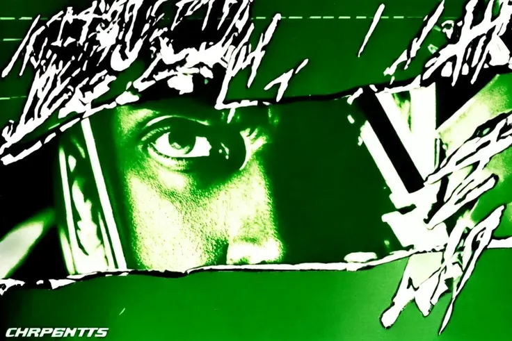 <lora:PersonaCutIn:1> NCCG seen through a computer screen, Persona Cut In,analog style,scifi film still,green text, <lora:NCCG3_3045:1>