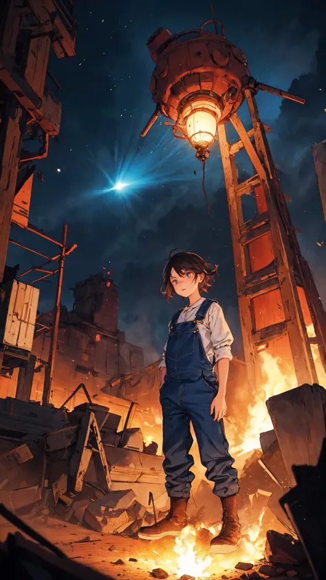 Overall, the illustration should capture the tense and dangerous environment of a world overrun by aliens, with the girl standing as a beacon of hope and resilience in the face of adversity.