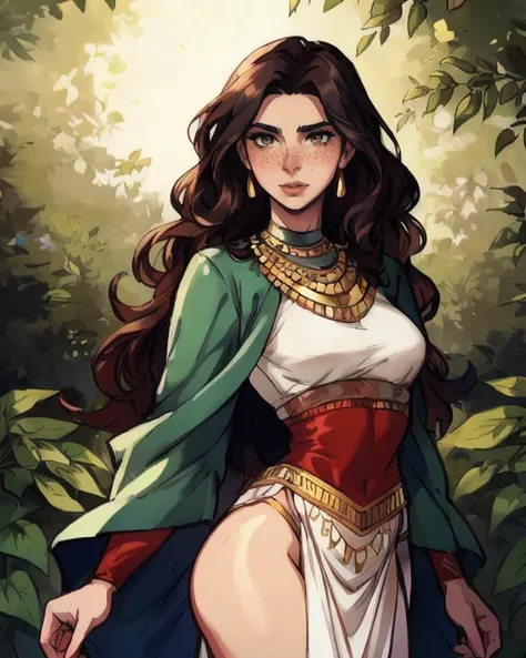 kkw-Arab woman in garden, long clothes, kkw-ph1 kkw-skin-det