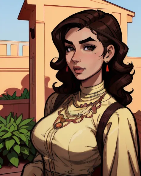 kkw-Arab woman in garden, long clothes, kkw-ph-1, kkw-ph-2, DEN_IDG_style, XenTAI-pos, <lora:LORA-XenoDetailer-v3:0.75>