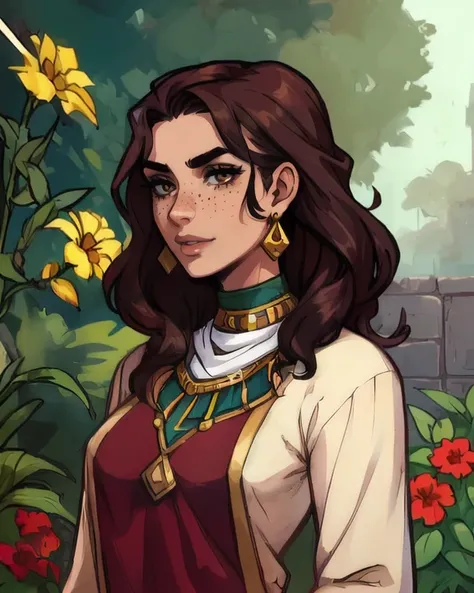 kkw-Arab woman in garden, long clothes, DEN_IDG_style kkw-ph1 kkw-skin-det