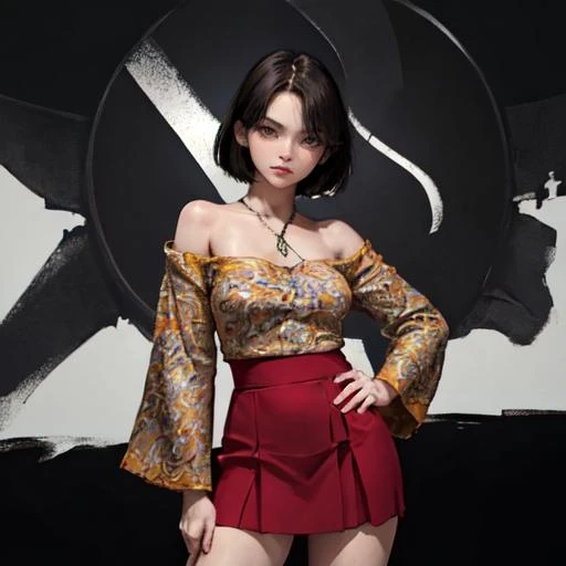 <lora:MirrorSelfieLora:0.2> <lora:21_vi:0.4> <lora:koreanDollLikeness:0.2> <lora:add_detail:0.2>,masterpiece, high quality,looking at viewer, beautiful face, short hair, hand on hip, white background, solo, vintage