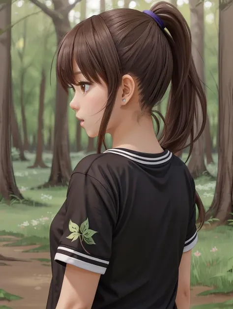 masterpiece, best best quality, 8k,
vivid color,
<lora:Yuna_Toomi.v2-000003:0.65> yuna toomi,
small brown eyes, ponytail, 
1girl, (solo)
(sexy clothes:1.2)
running, dark forrest, trees, grass, bushes, vegetation
"              "  
"                                "