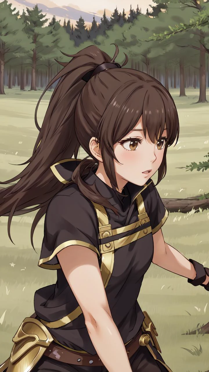masterpiece, best best quality, 8k,
raw photo,
<lora:Yuna_Toomi.v2-000003:0.85> yuna toomi,
small brown eyes, ponytail,
1girl, (solo)
(combat outfit:1.2)
running, dark forrest, trees, grass, bushes, vegetation
" "
" "