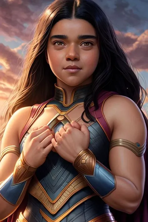 ultra realistic photo portrait of (imanvellani:1.2) cosmic energy, colorful, painting burst, beautiful symmetrical face, nonchalant kind look, realistic round eyes, tone mapped, intricate, elegant, highly detailed, digital painting, artstation, concept art, smooth, sharp focus, illustration, dreamy magical atmosphere, art by artgerm and greg rutkowski and alphonse mucha, 4k, 8k, perfect hands, extreme high quality, highest quality, hasselblad photo