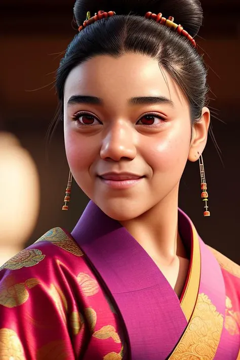 waist up portrait photo of (imanvellani:1.05), masterpiece, a woman wearing a traditional kimono at a japanese temple, (smiling), (hair in a bun with a chopstick in the bun:1.3), National Gallery of Art Highlights, bokeh, closeup, highly detailed, 8K, stunning, hdr, subsurface scattering, global illumination, film still, Film-like, bokeh, 3d, vivid color, raytraced, slate atmosphere, cinematic, dimmed colors, dark shot, muted colors, film grainy, lut, insane details, intricate details, [[[freckles]]]