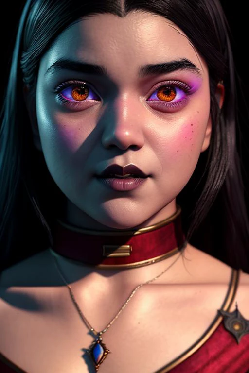 portrait photo of (imanvellani:1.1), masterpiece, (a vampire wearing gothic dress with pale skin and red eyes looking at the camera:1.4), National Gallery of Art Highlights, bokeh, closeup, highly detailed, 8K, stunning, hdr, subsurface scattering, global illumination, film still, Film-like, bokeh, 3d, vivid color, raytraced, slate atmosphere, cinematic, dimmed colors, dark shot, muted colors, film grainy, lut, insane details, intricate details, [[[freckles]]]