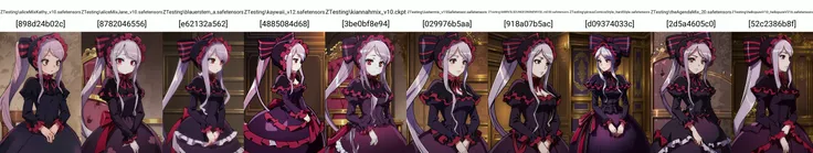 (masterpiece, best quality), intricate details, (fractal art:1.2), 
 <lora:Shalltear_V1.0_anylora30step:0.8> shalltear, bonnet, hair bow, black dress with red frills