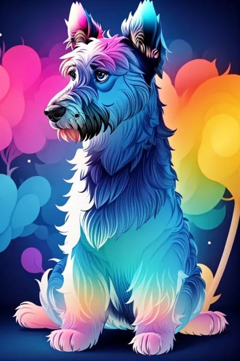 best quality, glowing, outdoor, animal, Kerry Blue Terrier, dark background <lora:glowing02:0.8> <lora:add_detail:0.5> <lora:boldline:0.2>