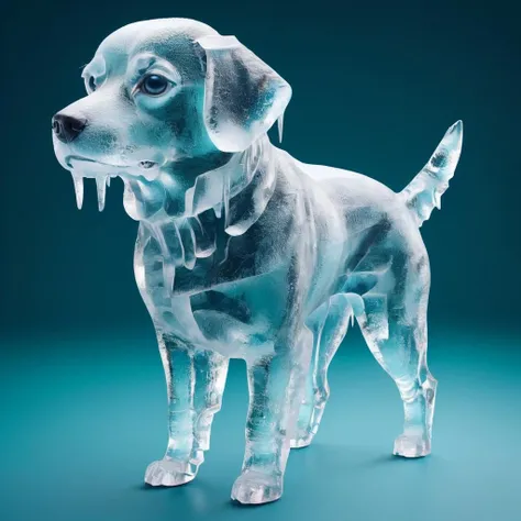 a dog,ice, <lora:Ice:1>