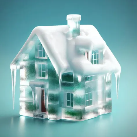 a house,ice, <lora:Ice:1>