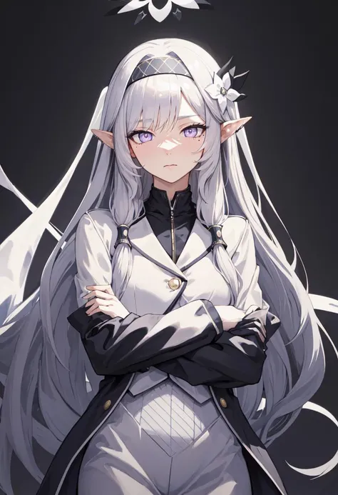 (safe:1.10), best quality, masterpiece, highres, solo, (himari_bluearchive:1.10), crossed arms, cowboy shot, looking at viewer, 33 <lora:himari_bluearchive:0.80>