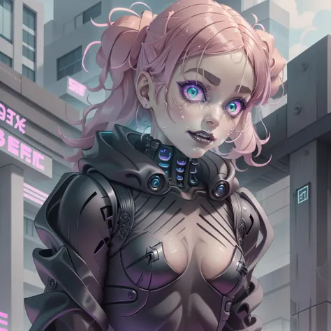a woman in a skeleton costume, future techwear, metal album cover art, cyborg, goth girl aesthetic, transparent skin, snake texture, temple, pastel goth aesthetic, 2029, skin spikes <lora:Crazy_ExpressionsV2:0.8> crazy face, crazy eyes, crazy smile, shocked, horrified, scared, small pupils, constricted pupils <lora:crossPastiesClothesLiftV1-14:0.8> clothes lift, cross pasties <lora:Cutecore_Vaporwave:0.8> cutecore vaporwave style