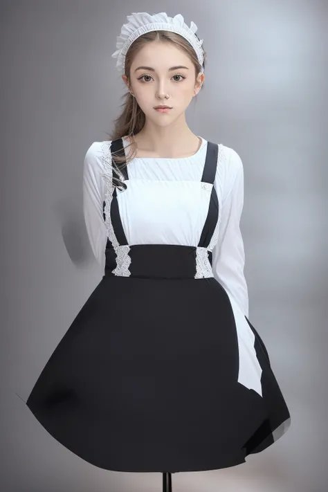 (ultra high res,photorealistic,realistic,best quality,photo-realistic), (8k, raw photo, best quality, masterpiece), (photon mapping, radiosity, physically-based rendering,automatic white balance), technological sense, best quality, masterpiece, illustration,CG ,unity ,wallpaper, official art, Amazing, finely detail, an extremely delicate and beautiful,extremely detailed, highly detailed, sharp focus,rich background,blurry background, (real person,photograph), vibrant details,  beautiful studio soft light,
narrow waist, slim girl,,young girl
palace,golden,
(((high detailed skin,visible pores))),
light smile, looking at viewer, arms behind back,
((Big eyes,perfect eyes,watery eyes)), ((black hair,long hair, )), ([big breasts:giganic breasts:0.2]:1.2 ),leica_style,
traditional maid<lora:traditionalMaidDress_traditionalMaidV1:0.8> <lora:leicaLensStyle_v10:2>