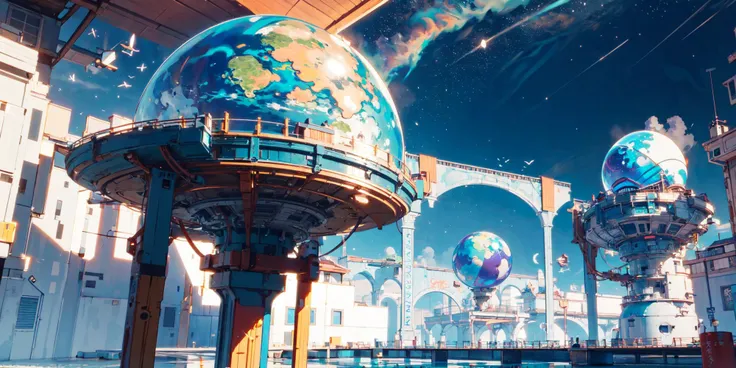 (masterpiece:1.2), best quality,fantasy,
a spherical building,floating in space,metal case,complex and beautiful machinery,the vast space background,
 <lora:UE_20230717224732-000003:0.6>