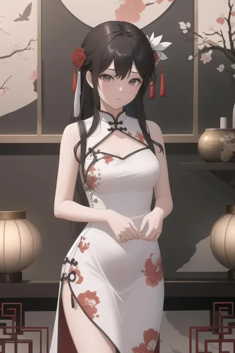 masterpiece, best quality, CG, wallpaper, HDR, high quality, high-definition, extremely detailed, china dress,