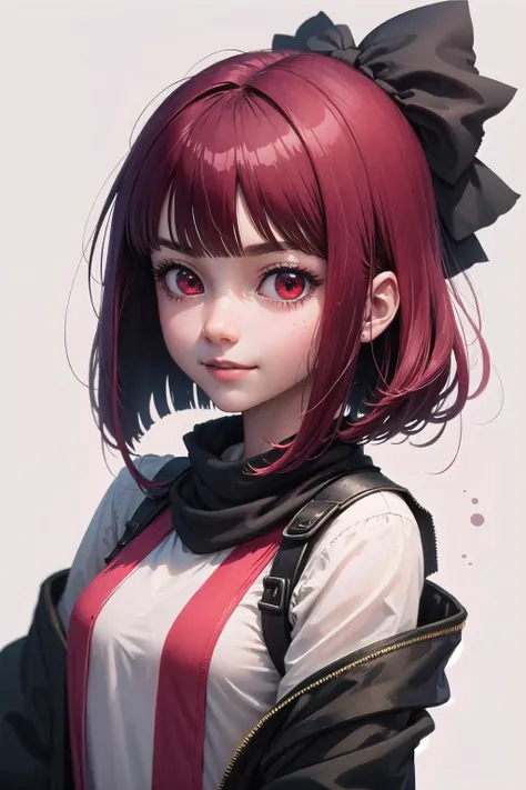 1girl,solo,<lora:onk_arima:1>,onk_arima,(red eyes:1.3),looking at viewer,light smile,(cowboy shot:1.2),
(highly detailed eyes and face:1.2),
<lora:ink-0.1-3-b28-bf16-D128-A1-1-ep64-768-DAdaptation-cosine:1>, white background, scenery, ink,