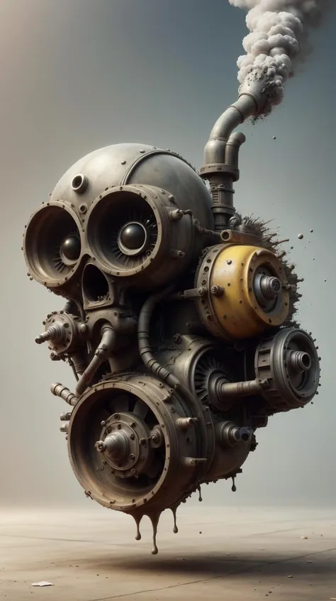 MinionStyle yellow constructive realism, dieselpunk, decomposing, physically-based rendering, cob engine, vibrant, drip paint, photorealistic, pixilation, distortion, complete sharpness, 32k, unprecedented, juxtaposition
 <lora:MinionStyle:0.5> constructive realism, dieselpunk, decomposing, physically-based rendering, cob engine, vibrant, drip paint, photorealistic, pixilation, distortion, complete sharpness, 32k, unprecedented, juxtaposition
, (smoke:0.5), disintigrate, dissolve, shatter, scatter, ral-dissolve constructive realism, dieselpunk, decomposing, physically-based rendering, cob engine, vibrant, drip paint, photorealistic, pixilation, distortion, complete sharpness, 32k, unprecedented, juxtaposition
 <lora:ral-dissolve-sd15:0.7>, (wind:0.7), (swirl:0.6), (Masterpiece:1.3) (best quality:1.2) (high quality:1.1)