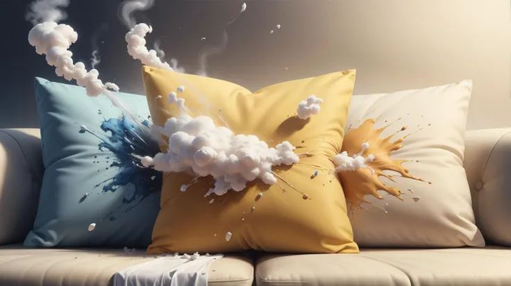 MinionStyle yellow pillow <lora:MinionStyle:0.5> pillow, (smoke:0.5), disintigrate, dissolve, shatter, scatter, ral-dissolve pillow <lora:ral-dissolve-sd15:0.7>, (wind:0.7), (swirl:0.6), (Masterpiece:1.3) (best quality:1.2) (high quality:1.1)