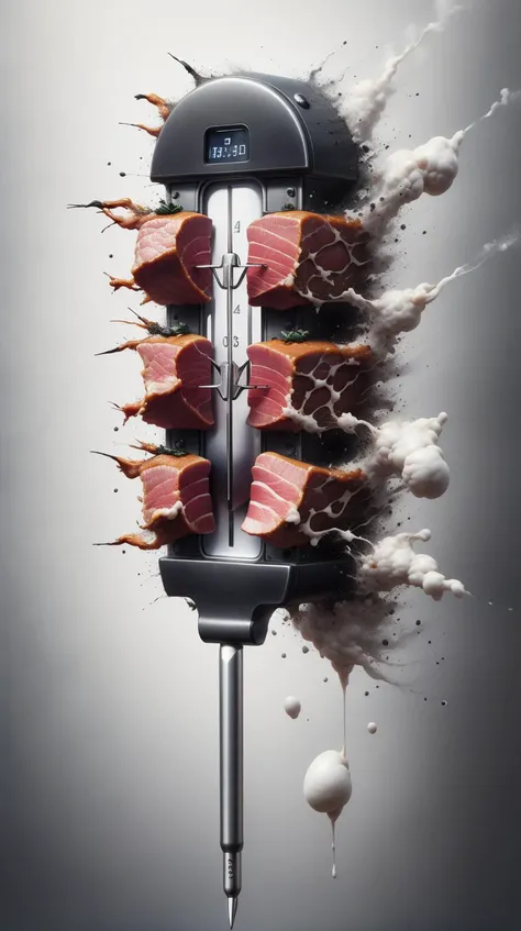 h4l0w3n5l0w5tyl3M3rg34ll Meat thermometer <lora:h4l0w3n5l0w5tyl3M3rg34ll:0.65> Meat thermometer, melting, (smelt:0.8), (droop:0.7), (drip:0.6), ral-dissolve Meat thermometer <lora:ral-dissolve-sd15:0.9>, (soft:0.5), (Masterpiece:1.3) (best quality:1.2) (high quality:1.1)