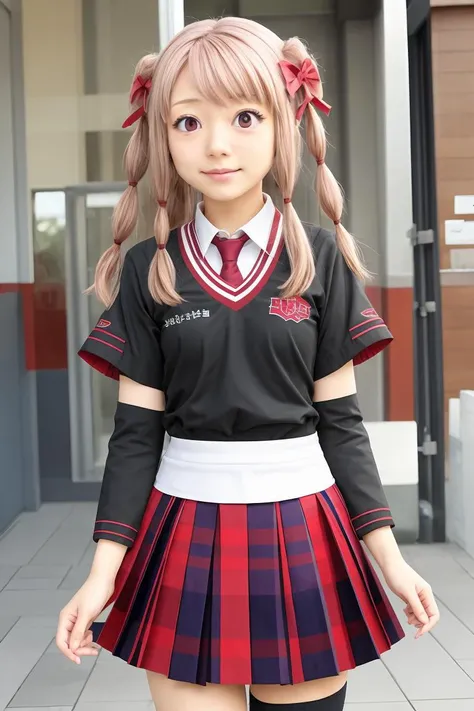 (masterpiece, best quality), 1girl,   <lora:TamakiUi:1> tamakiui, kamihama university affiliated school uniform, magical girl