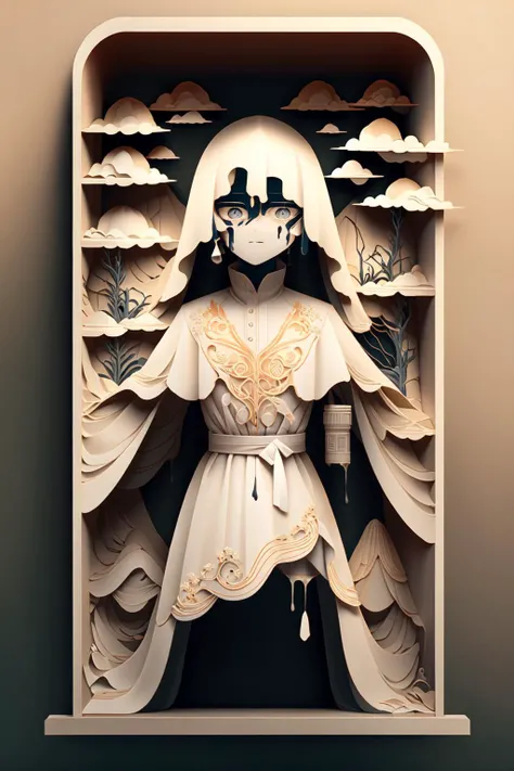 <lora:papercut02:1>, masterpiece, wallpaper, (highly detailed), [street, wall:(1girl), (solo), pale skin, [black eyes|red eyes], (hollow eyes), black hair, long hair, (liquid hair:1.2), floating hair, bangs, expressionless, (black goo:1.4), (white dress:1.2), (white skirt), white, intricated filigree, (stained clothes:1.2):0.25], (black goo:1.4), (black dripping), (black splashing:0.85), (tentacles:0.85), shiny, [:face focus, upper body, (cowboy shot), lateral view, dutch angle, dynamic:0.25], [white background|black goo], volumetric lighting, (high contrast:0.85), (limited palette:0.65)