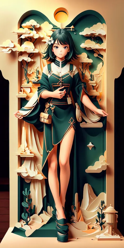 <lora:papercut02:1>, 1girl, <lora:animetarotV51:1>, (masterpiece, best quality, high quality, highres, ultra-detailed),